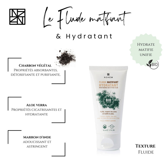Nohèm Fluide Hydratant Matifiant Visage