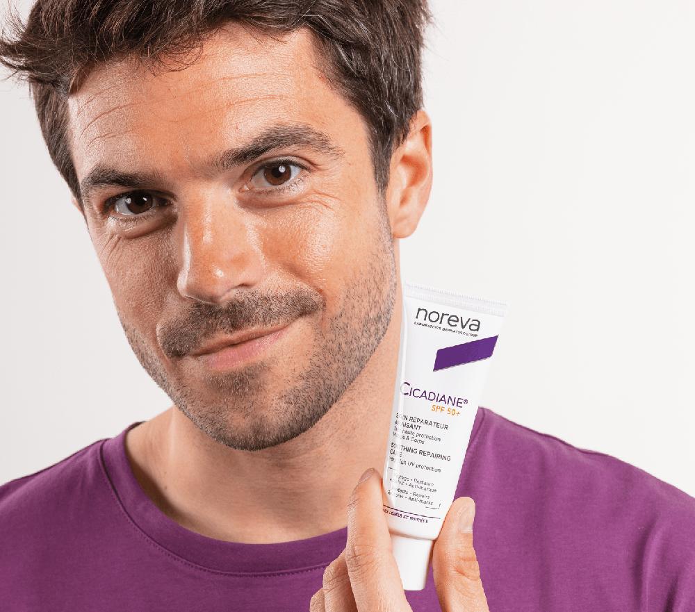 noreva Soin réparateur apaisant – Crème SPF50+