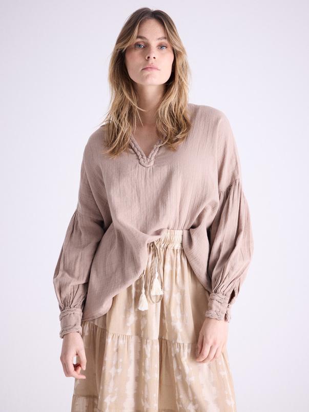 notshy Blouse coton Clovis Blouse double gaze de coton