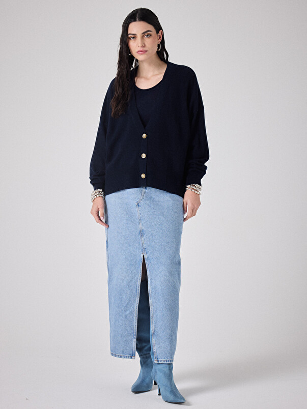 Notshy Cardigan Cachemire Manille Cardigan Cachemire 2 Fils Jauge 12