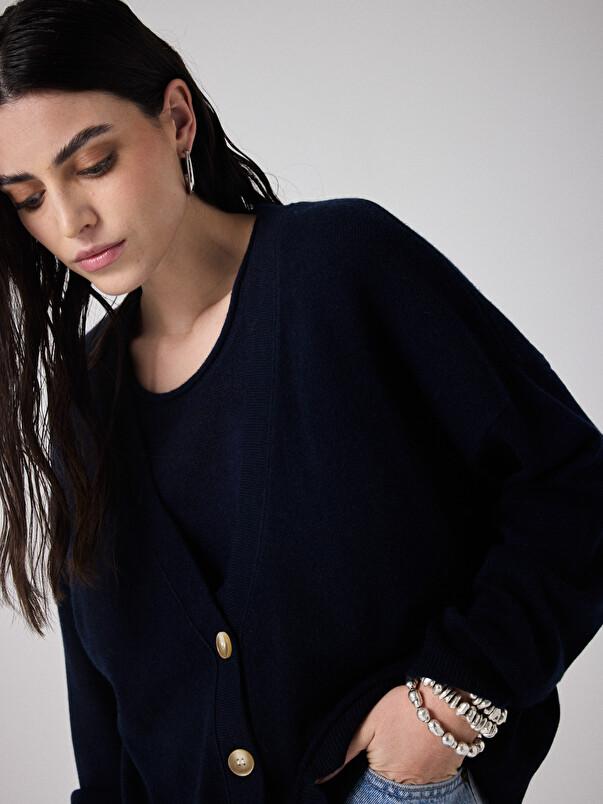 Notshy Cardigan Cachemire Manille Cardigan Cachemire 2 Fils Jauge 12