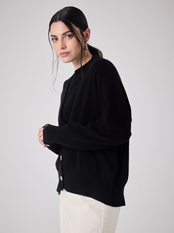 Notshy Cardigan Cachemire Manille Cardigan Cachemire 2 Fils Jauge 12