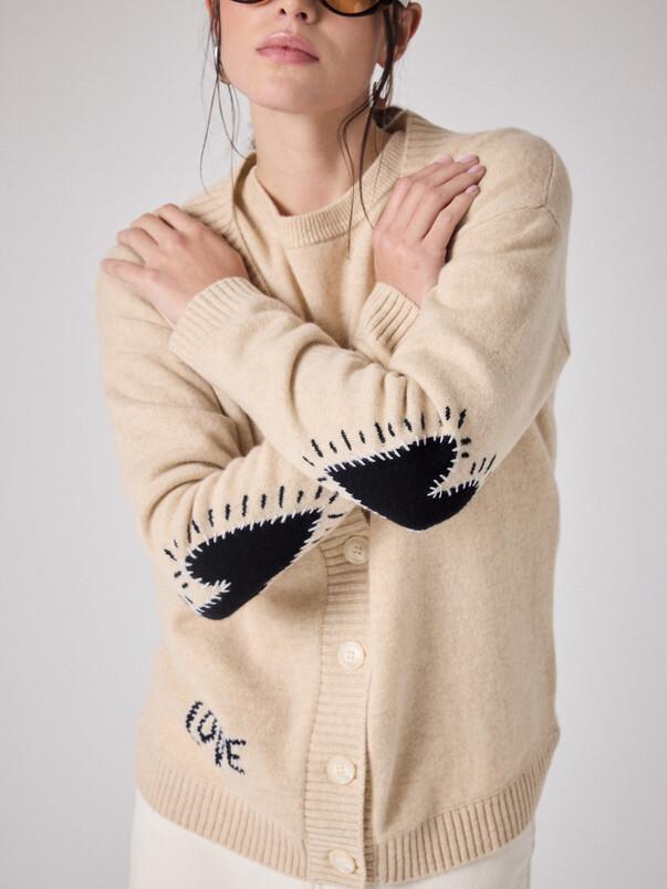 Notshy Cardigan Cachemire Rose Cardigan Cachemire 2 Fils Jauge 12