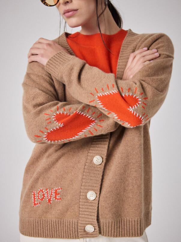 Notshy Cardigan Cachemire Rose Cardigan Cachemire 2 Fils Jauge 12