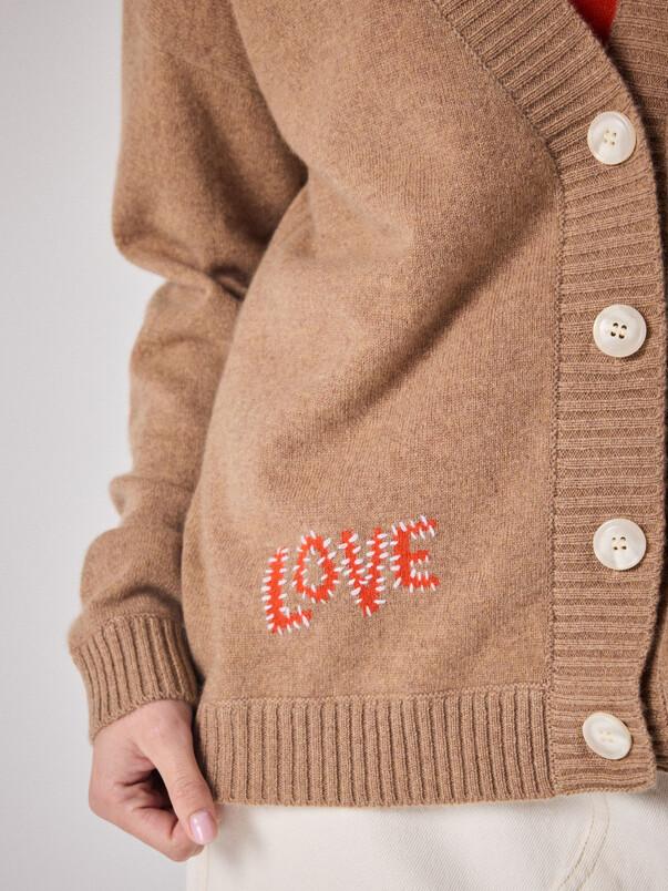 Notshy Cardigan Cachemire Rose Cardigan Cachemire 2 Fils Jauge 12