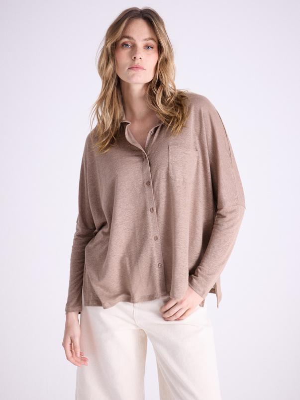 notshy Chemise poncho lin Serena Chemise jersey de lin