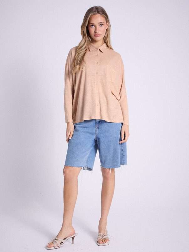 Notshy Chemise Poncho Lin Serena Chemise Jersey De Lin