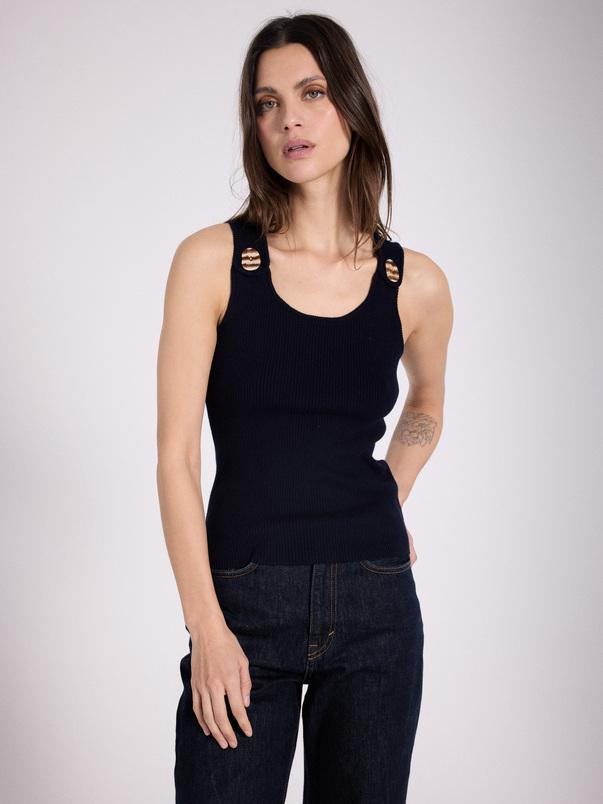 notshy Débardeur coton cachemire Tawny Débardeur coton et cachemire jauge 12