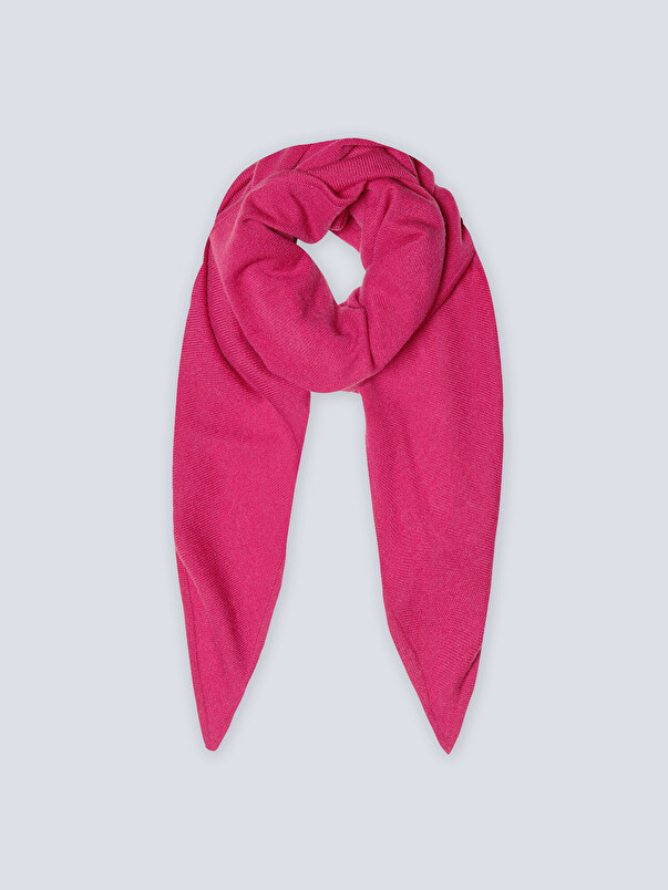 notshy Echarpe cachemire Eléonore Echarpe rose femme en cachemire 2 fils 12GG forme triangle