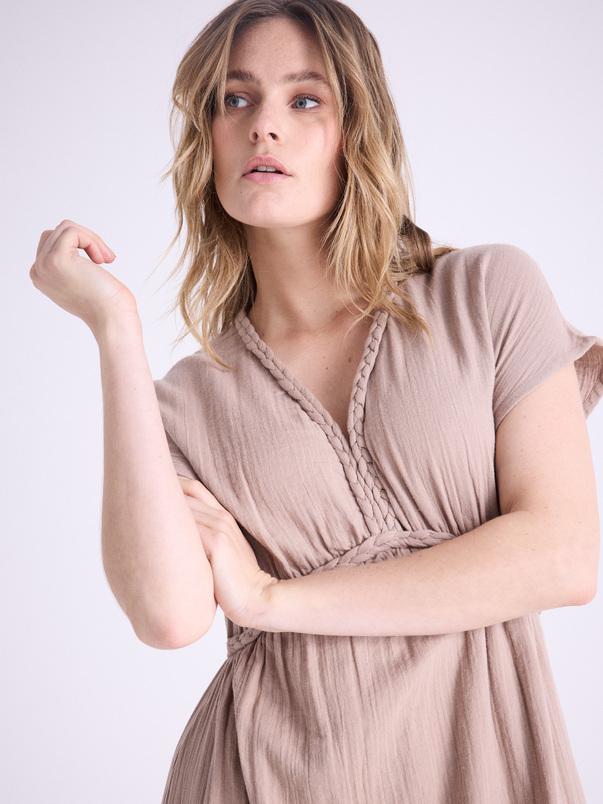 Notshy Robe Coton Soa Robe Double Gaze De Coton