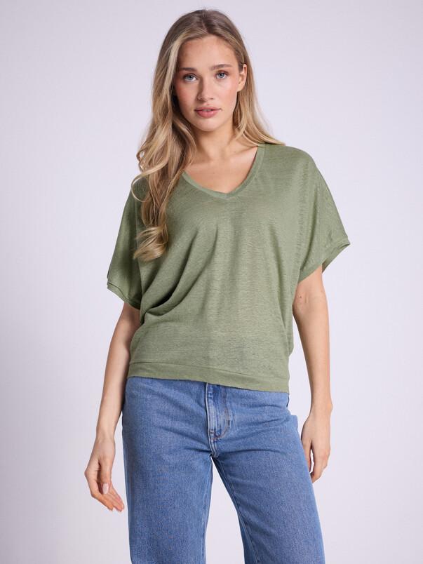 notshy T-shirt lin Sophia T-shirt jersey de lin