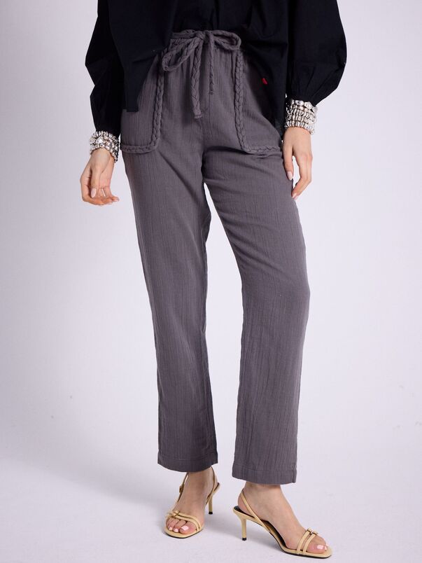 Notshy Pantalon Coton Monaco Pantalon Double Gaze Coton