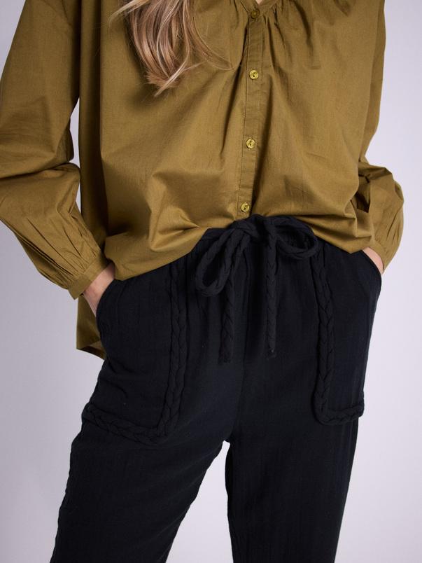 notshy Pantalon coton Monaco Pantalon double gaze coton