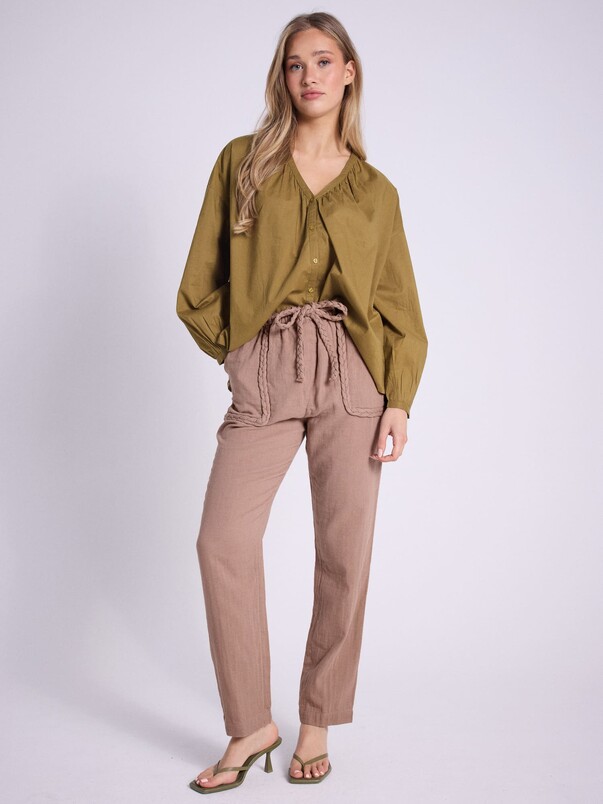 notshy Pantalon coton Monaco Pantalon double gaze coton