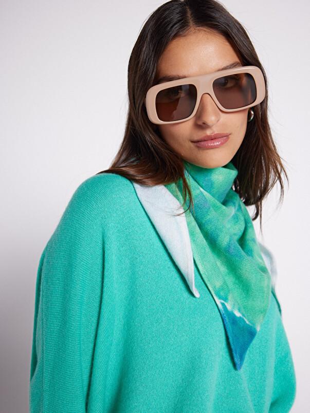 Notshy Petit Triangle Cachemire Josh Écharpe En Cachemire 2 Fils Jauge 12