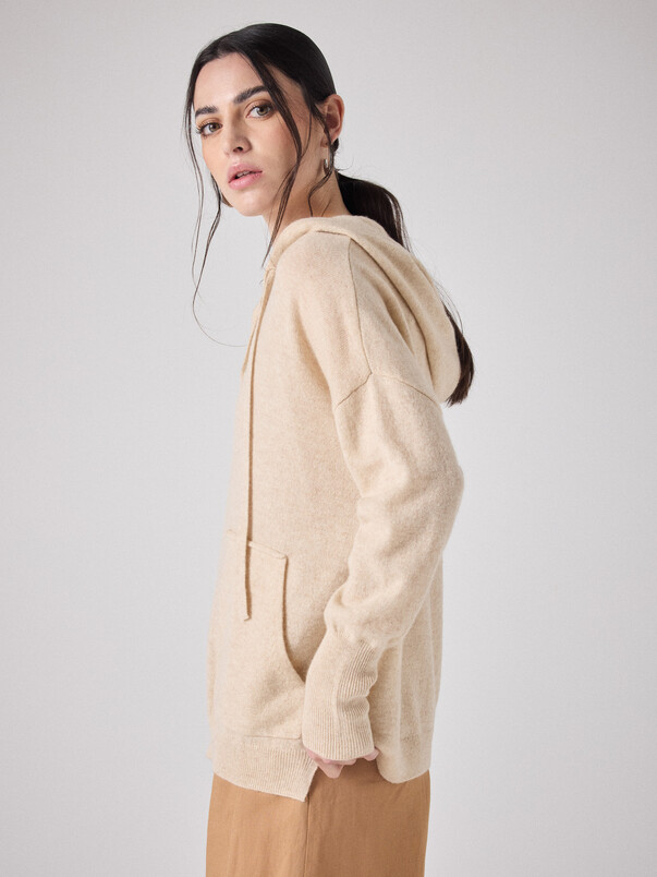 Notshy Pull à Capuche Cachemire Ariana Pull Cachemire 2 Fils Jauge 12