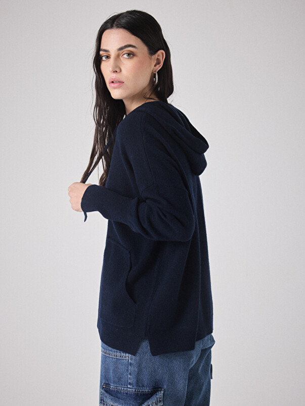 notshy Pull à capuche cachemire Ariana Pull cachemire 2 fils jauge 12