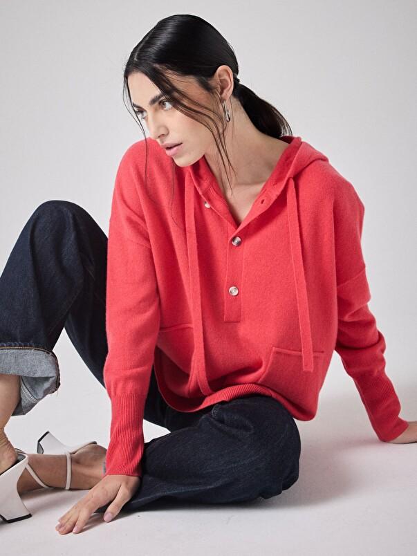 Notshy Pull à Capuche Cachemire Ariana Pull Cachemire 2 Fils Jauge 12