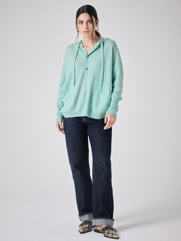 Notshy Pull à Capuche Cachemire Ariana Pull Cachemire 2 Fils Jauge 12