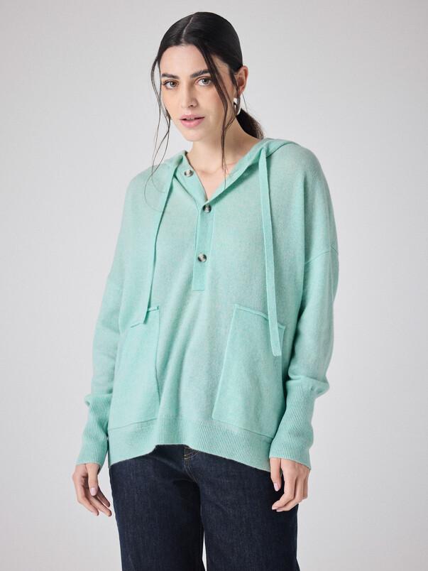 notshy Pull à capuche cachemire Ariana Pull cachemire 2 fils jauge 12