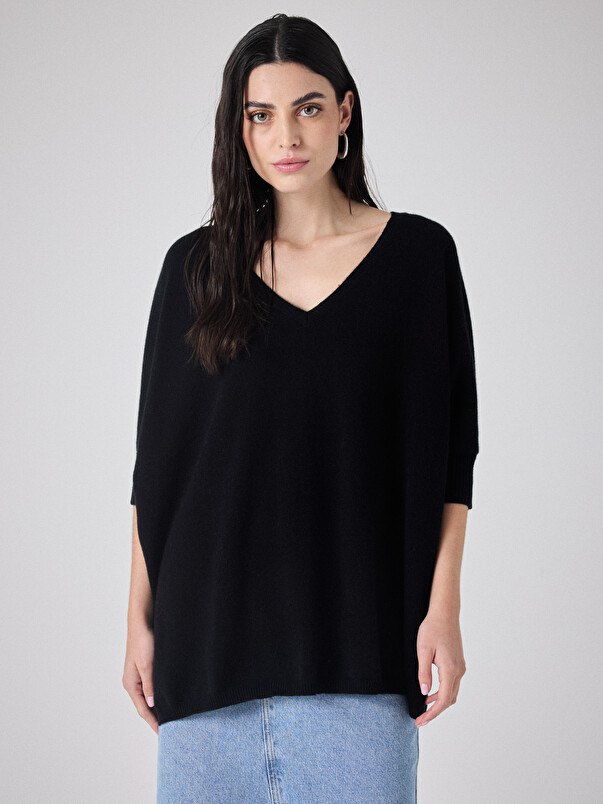 notshy Pull poncho cachemire Aimee Pull cachemire 2 fils jauge 12