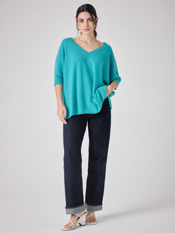 notshy Pull poncho cachemire Aimee Pull cachemire 2 fils jauge 12