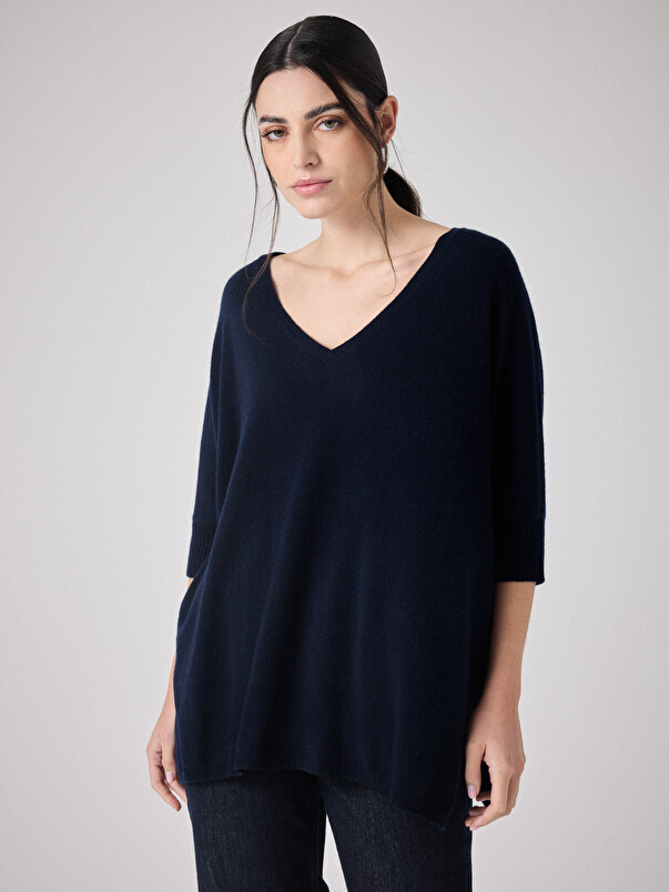 notshy Pull poncho cachemire Aimee Pull cachemire 2 fils jauge 12