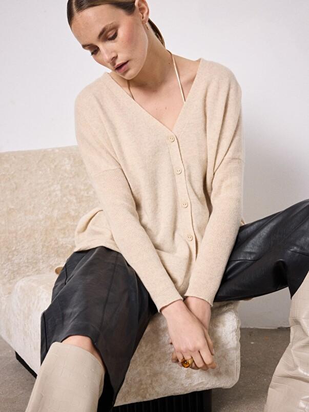 notshy Pull poncho cachemire Alicia Pull cachemire 2 fils 12GG