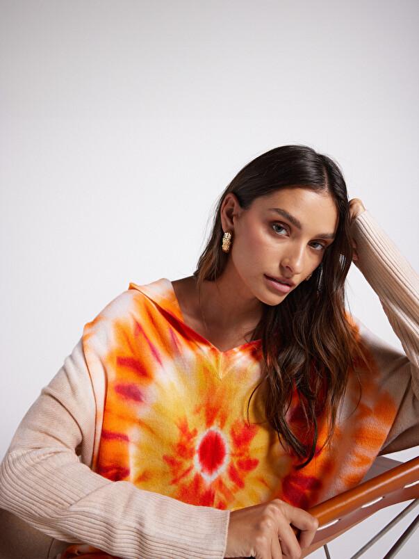 Notshy Pull Poncho Cachemire Canyon Pull Poncho à Capuche En Cachemire 2 Fils Jauge 12