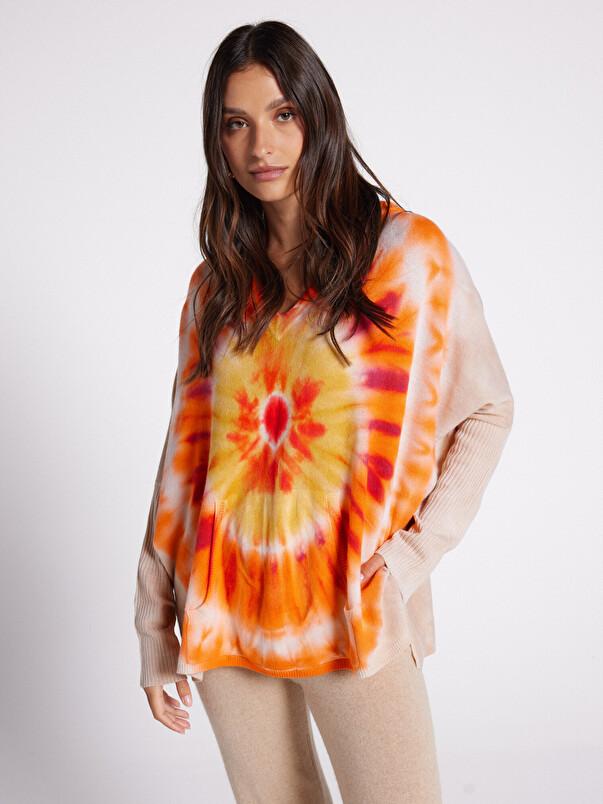 notshy Pull poncho cachemire Canyon Pull poncho à capuche en cachemire 2 fils jauge 12