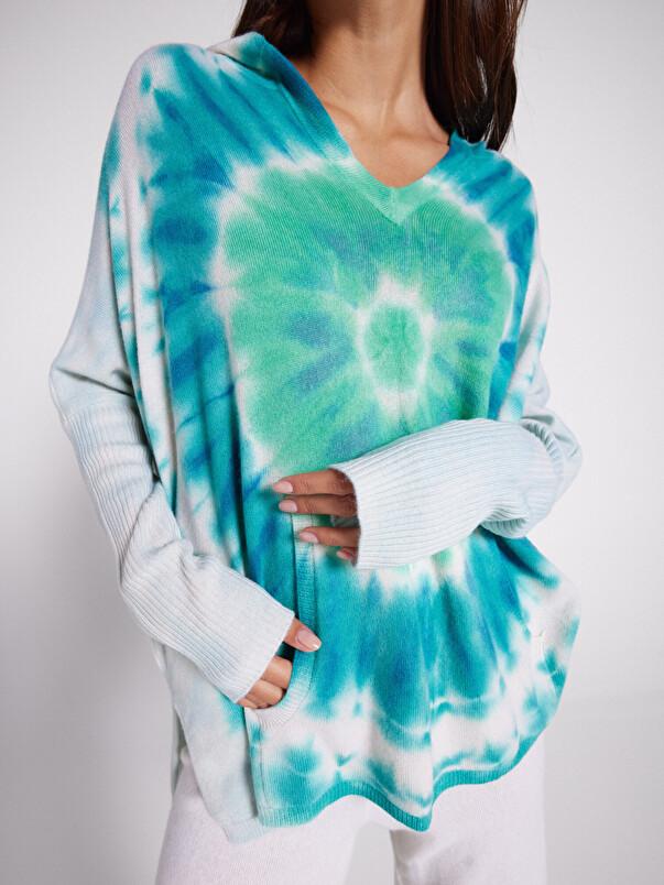 notshy Pull poncho cachemire Canyon Pull poncho à capuche en cachemire 2 fils jauge 12