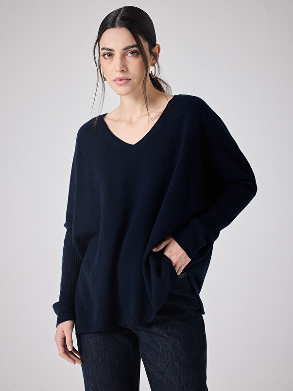 notshy Pull poncho cachemire Faustine Pull cachemire 2 fils jauge 12