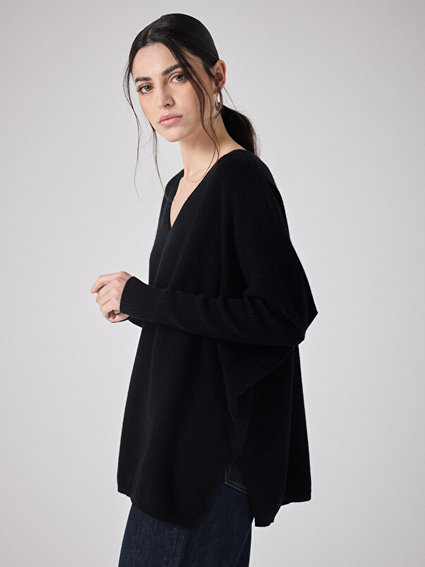 Notshy Pull Poncho Cachemire Faustine Pull Cachemire 2 Fils Jauge 12