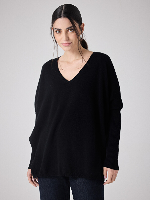 notshy Pull poncho cachemire Faustine Pull cachemire 2 fils jauge 12