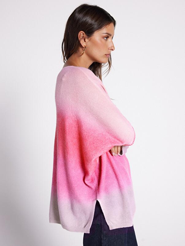 Notshy Pull Poncho Cachemire Patagonie Pull Poncho En Cachemire 2 Fils Jauge 12