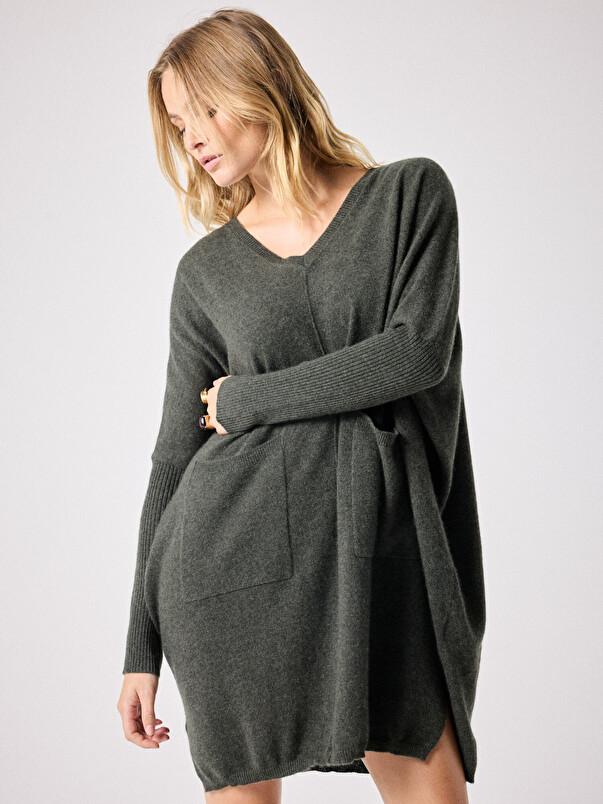 notshy Robe poncho cachemire Bella Robe poncho cachemire 2 fils 12GG