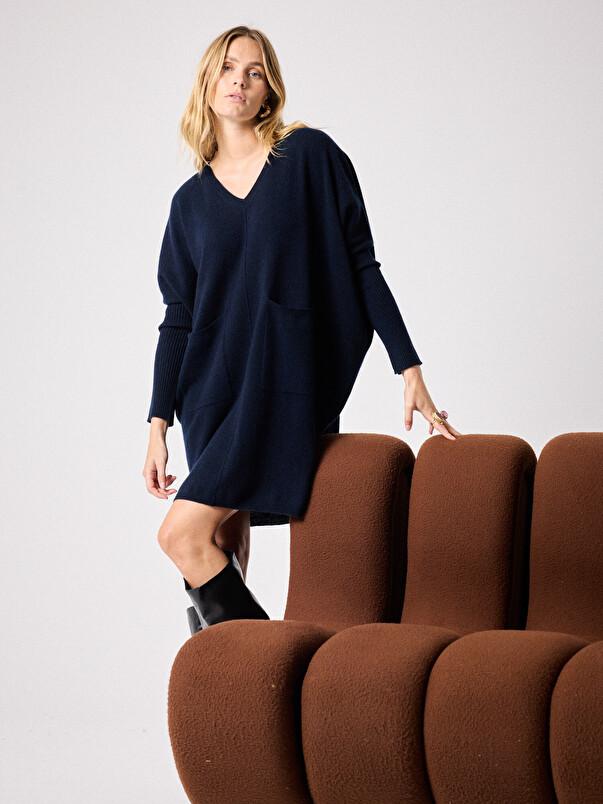 notshy Robe poncho cachemire Bella Robe poncho cachemire 2 fils 12GG