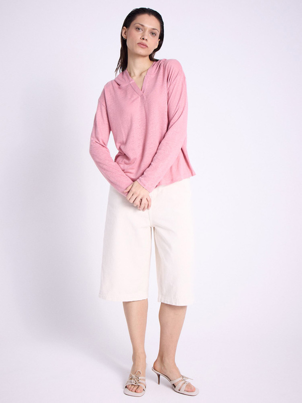 Notshy Sweatshirt à Capuche Lin Sita Sweatshirt Jersey De Lin