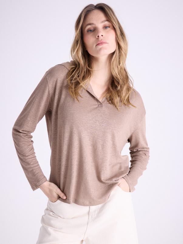 Notshy Sweatshirt à Capuche Lin Sita Sweatshirt Jersey De Lin