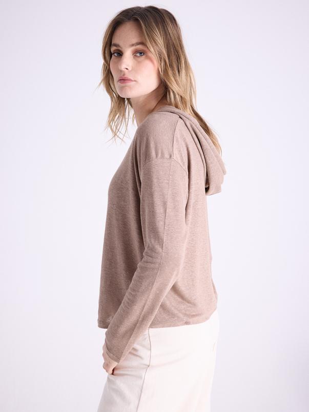 Notshy Sweatshirt à Capuche Lin Sita Sweatshirt Jersey De Lin