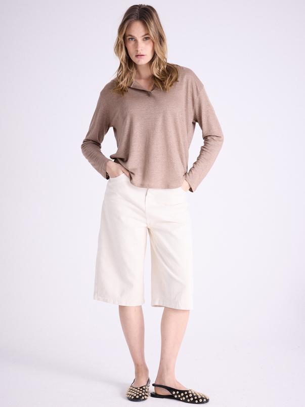 notshy Sweatshirt à capuche lin Sita Sweatshirt jersey de lin