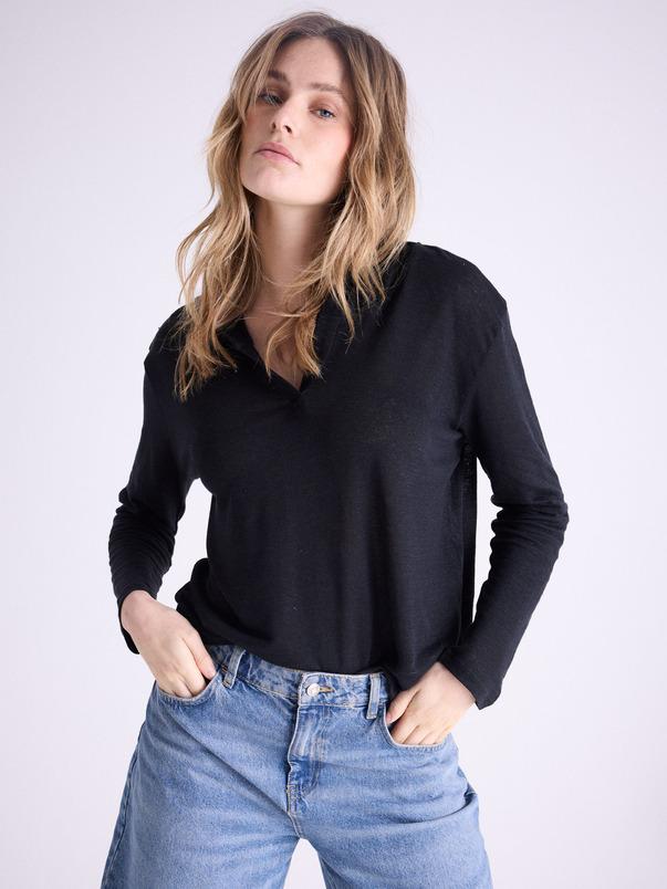 Notshy Sweatshirt à Capuche Lin Sita Sweatshirt Jersey De Lin