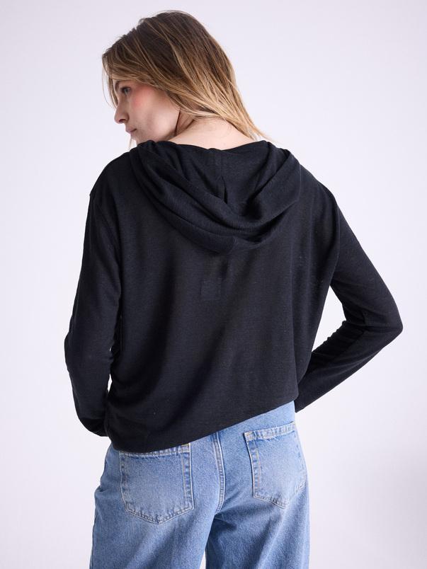 Notshy Sweatshirt à Capuche Lin Sita Sweatshirt Jersey De Lin