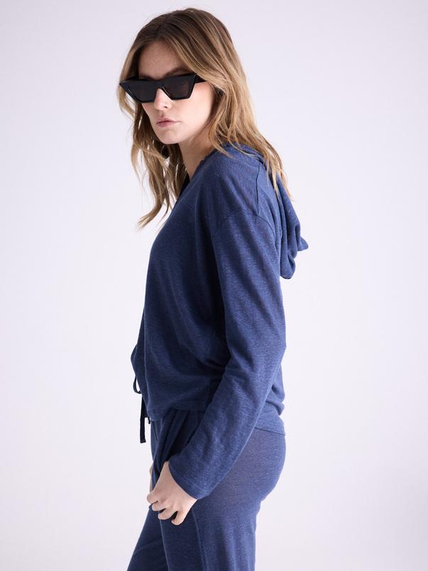 notshy Sweatshirt à capuche lin Sita Sweatshirt jersey de lin