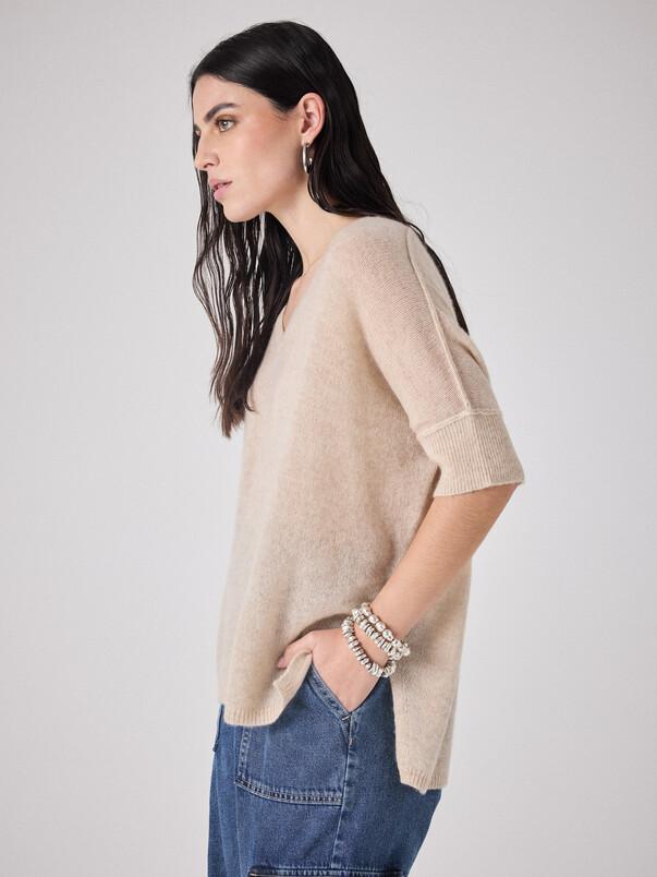 Notshy T-shirt Cachemire Light Thesee T-shirt Cachemire 2 Fils Jauge 9