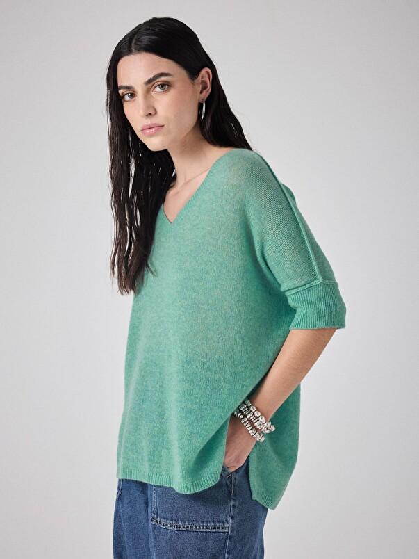 Notshy T-shirt Cachemire Light Thesee T-shirt Cachemire 2 Fils Jauge 9