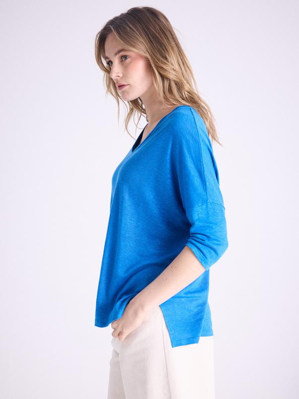 notshy T-shirt poncho lin Emilie T-shirt jersey de lin