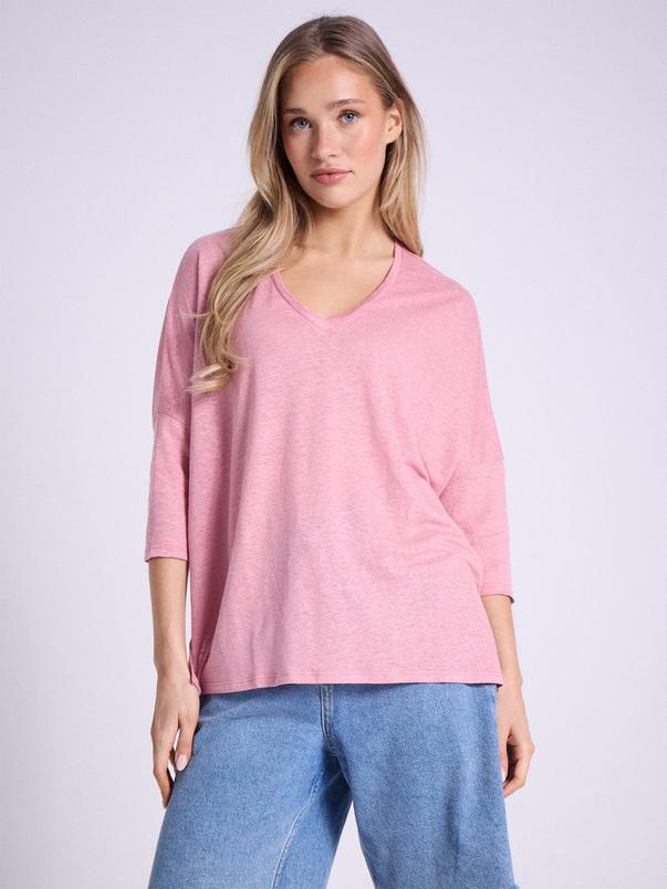 notshy T-shirt poncho lin Emilie T-shirt jersey de lin
