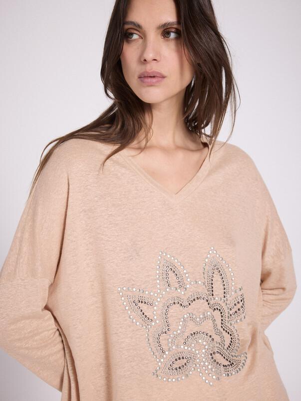 notshy T-shirt poncho lin Nancey T-shirt poncho jersey de lin