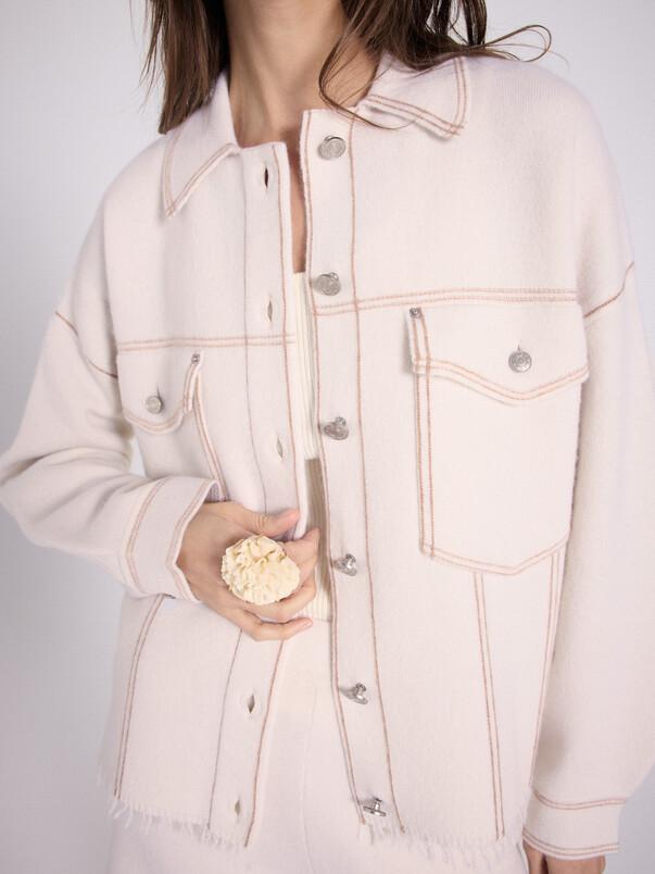 Notshy Veste Boxy Cachemire Levo Veste Cachemire 2 Fils Jauge 12